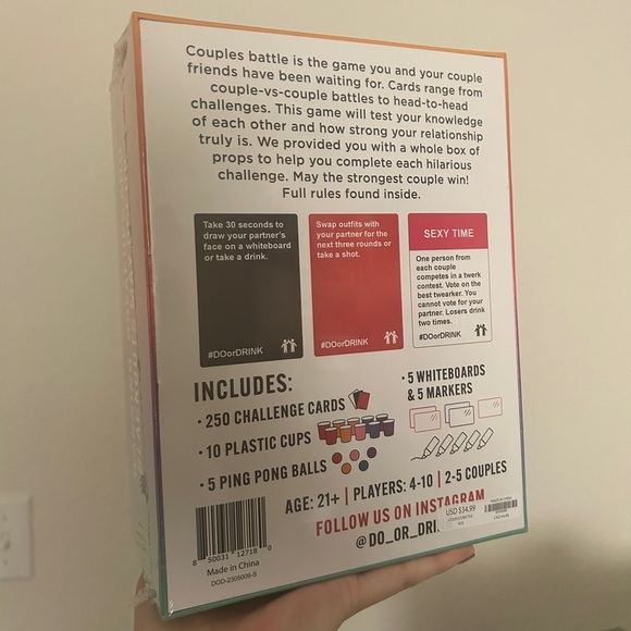 Couples Battle by Do Or Drink Party Card Game, Adult games- NIB - Picture 6 of 7